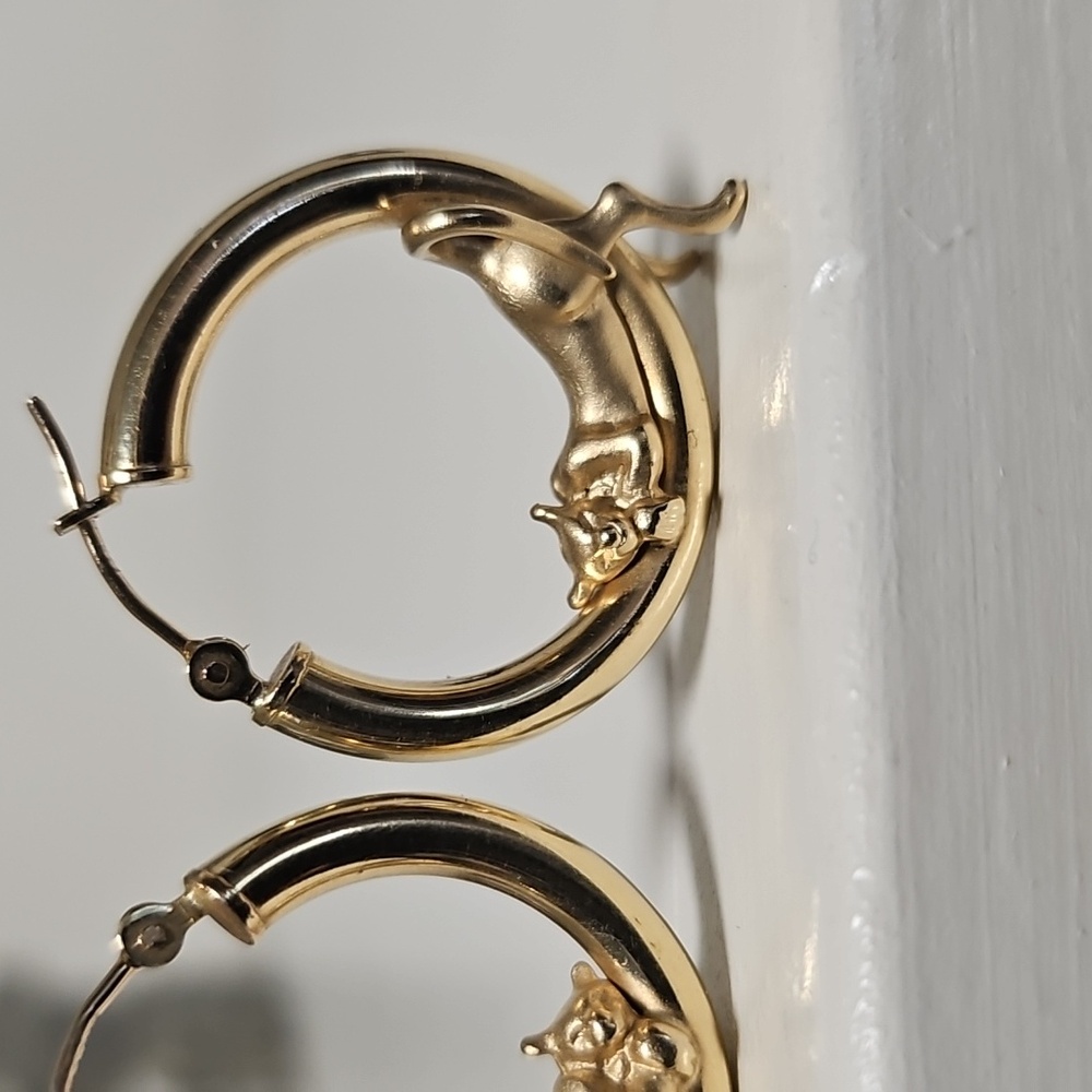 14kg Panther Hoop earrings - Picture 6 of 10